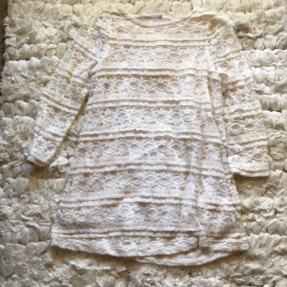 Cute white ruffled dress